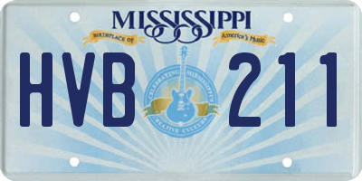 MS license plate HVB211