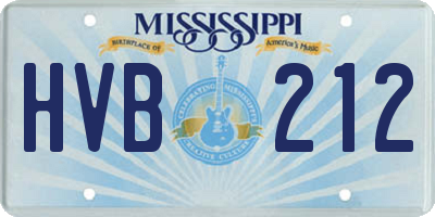 MS license plate HVB212