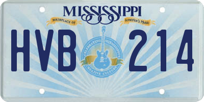 MS license plate HVB214