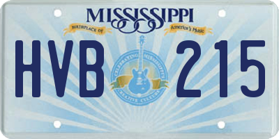 MS license plate HVB215
