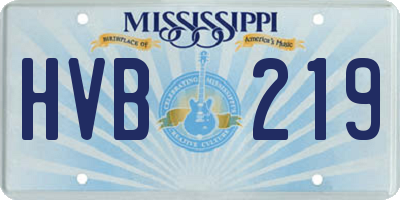 MS license plate HVB219