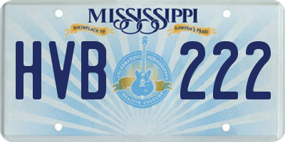 MS license plate HVB222