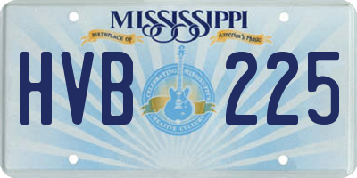 MS license plate HVB225