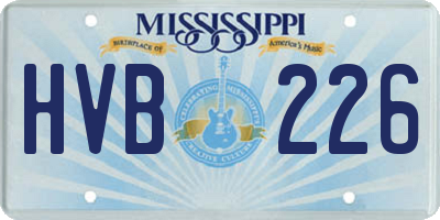 MS license plate HVB226