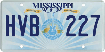 MS license plate HVB227