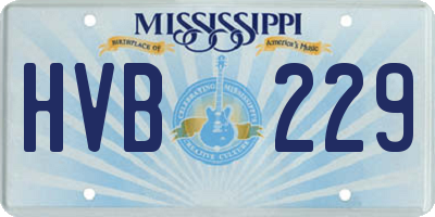 MS license plate HVB229