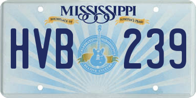 MS license plate HVB239
