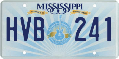 MS license plate HVB241