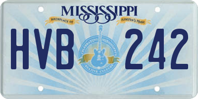 MS license plate HVB242