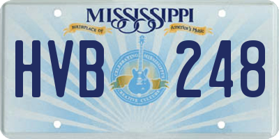 MS license plate HVB248
