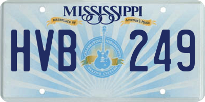 MS license plate HVB249