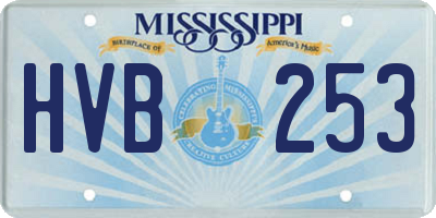 MS license plate HVB253
