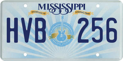 MS license plate HVB256