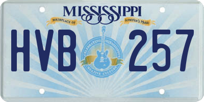 MS license plate HVB257