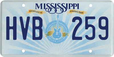 MS license plate HVB259