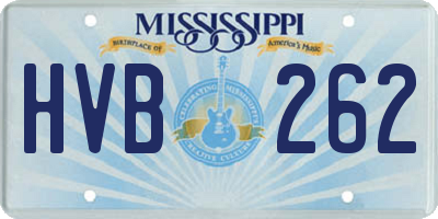 MS license plate HVB262