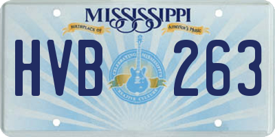 MS license plate HVB263