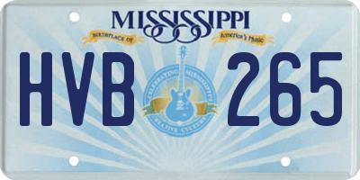 MS license plate HVB265