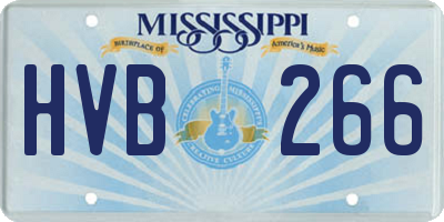 MS license plate HVB266