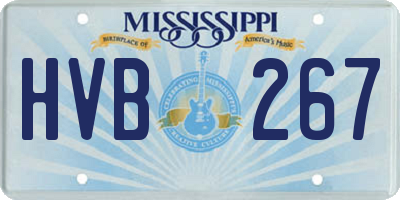 MS license plate HVB267