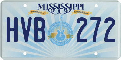 MS license plate HVB272