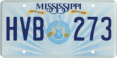 MS license plate HVB273