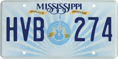 MS license plate HVB274