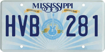 MS license plate HVB281