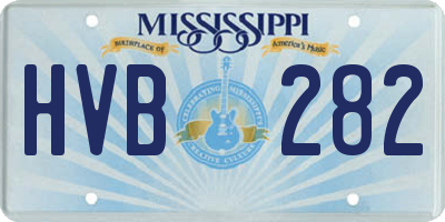 MS license plate HVB282