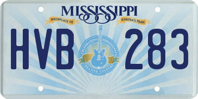MS license plate HVB283