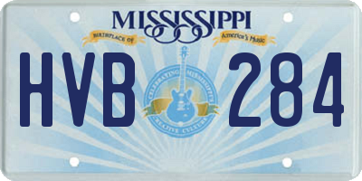 MS license plate HVB284