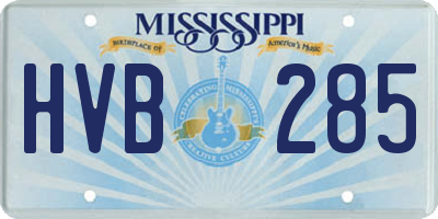 MS license plate HVB285