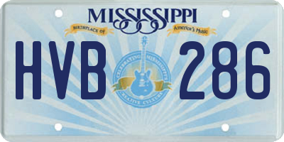 MS license plate HVB286