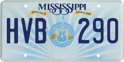 MS license plate HVB290