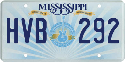 MS license plate HVB292