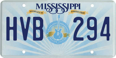 MS license plate HVB294