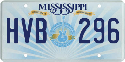 MS license plate HVB296