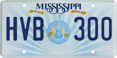 MS license plate HVB300