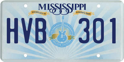 MS license plate HVB301