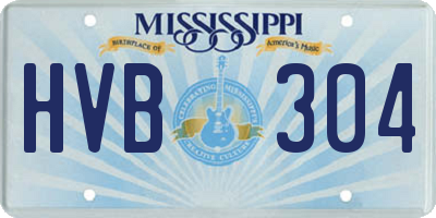 MS license plate HVB304