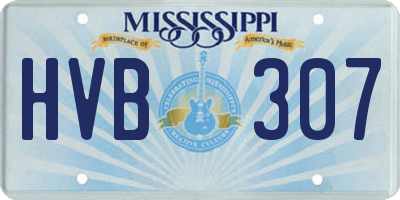 MS license plate HVB307