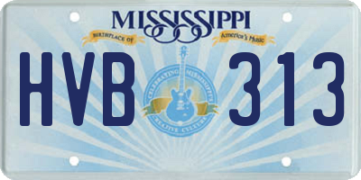 MS license plate HVB313