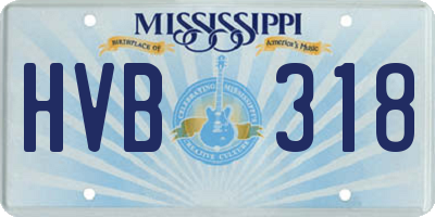 MS license plate HVB318