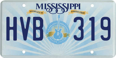 MS license plate HVB319