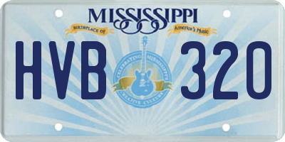 MS license plate HVB320