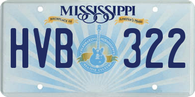 MS license plate HVB322