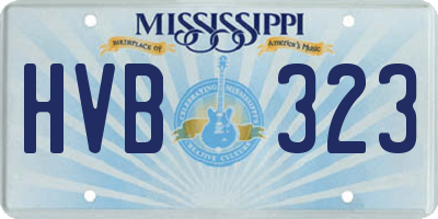 MS license plate HVB323