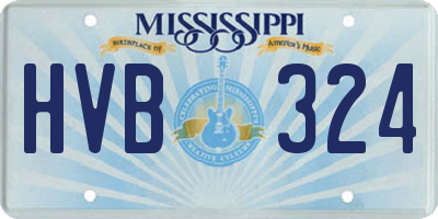 MS license plate HVB324