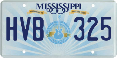 MS license plate HVB325