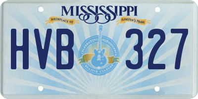 MS license plate HVB327